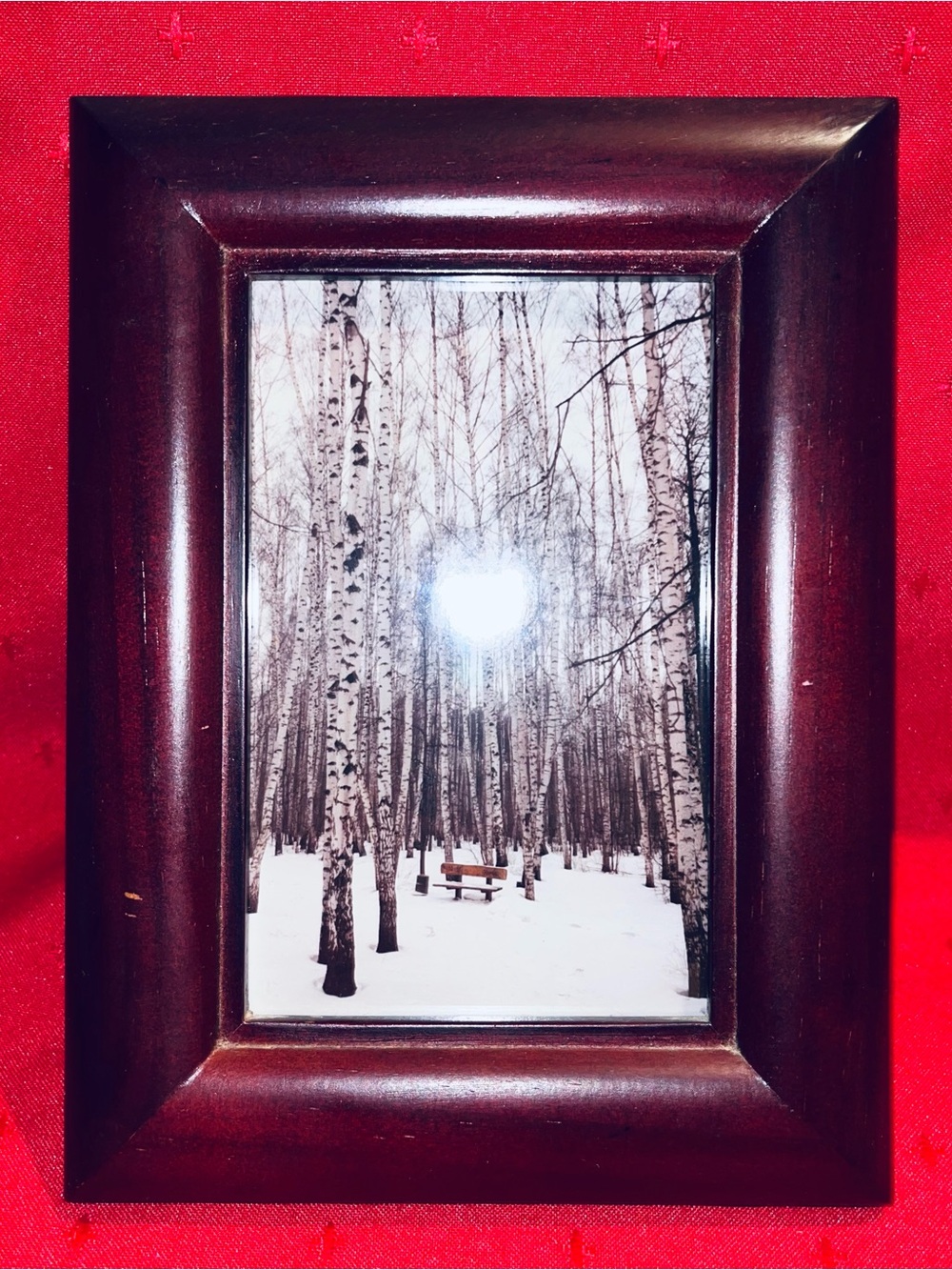 Vintage Dark Brown Wood Picture Frame